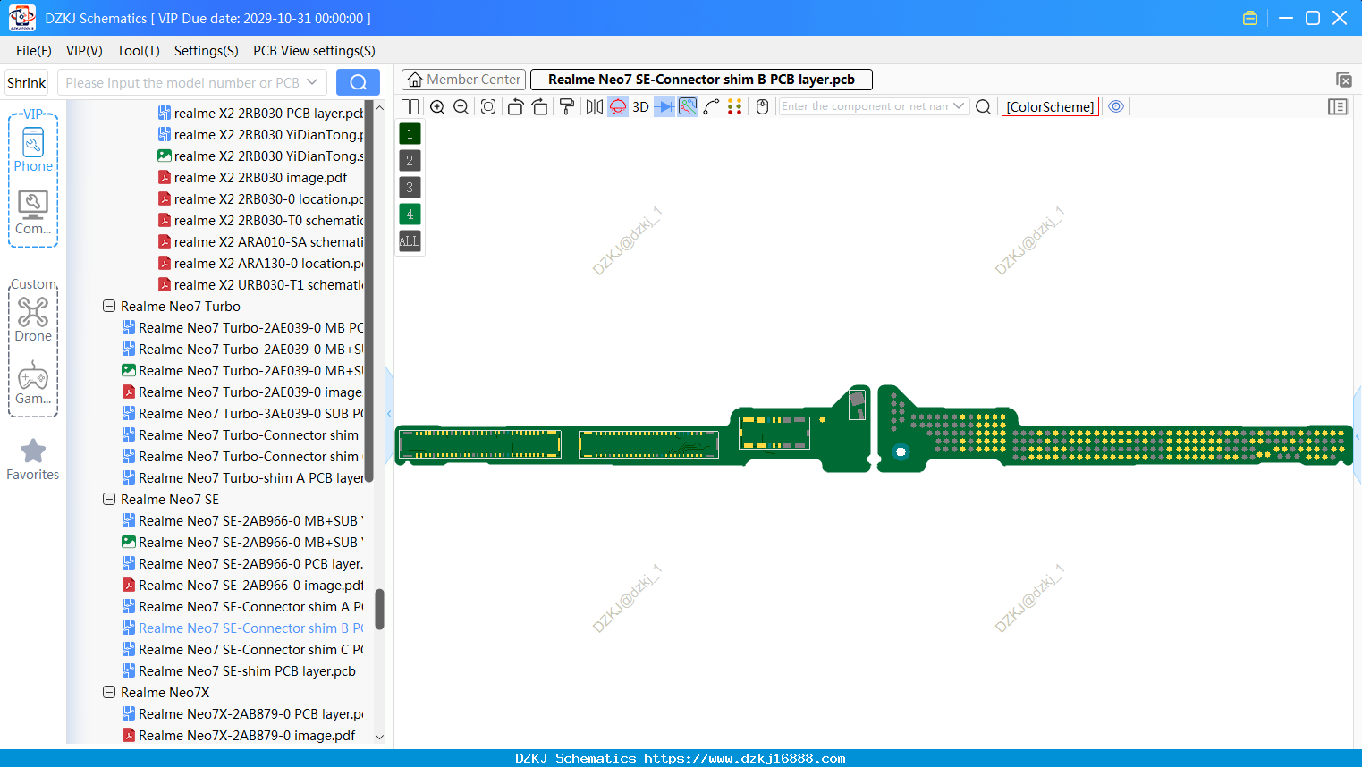 Realme Neo7 SE-Connector Shim B PCB Layer